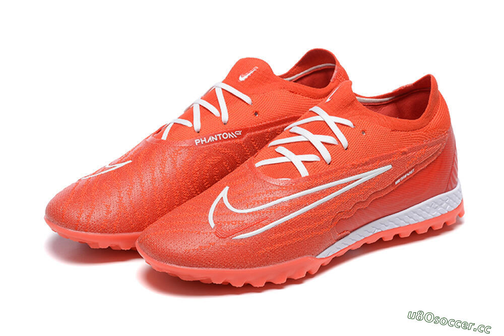 Men's Nike Phantom GX Elite TF Artificial Turf Low-Tops Football Shoes - Red/White 5