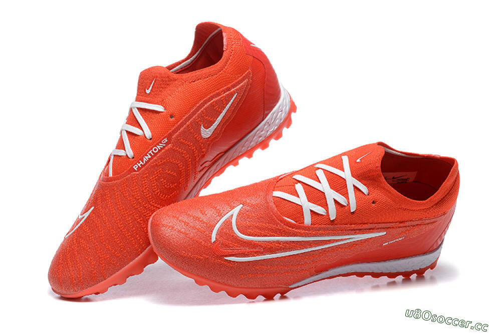 Men's Nike Phantom GX Elite TF Artificial Turf Low-Tops Football Shoes - Red/White 6