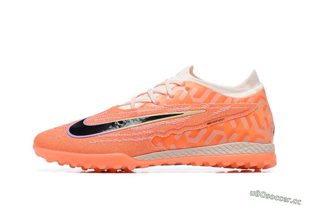 Men's Nike Phantom GX Elite TF Artificial Turf Low-Tops Football Shoes - Orange/Black/Purple 0