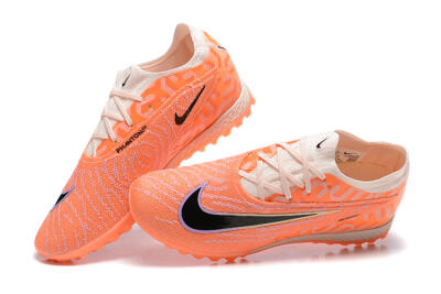 Men's Nike Phantom GX Elite TF Artificial Turf Low-Tops Football Shoes - Orange/Black/Purple