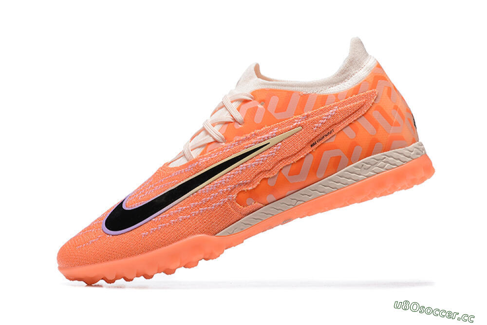 Men's Nike Phantom GX Elite TF Artificial Turf Low-Tops Football Shoes - Orange/Black/Purple 8