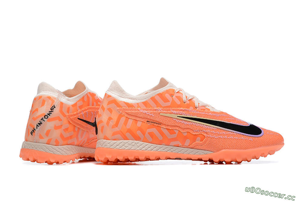 Men's Nike Phantom GX Elite TF Artificial Turf Low-Tops Football Shoes - Orange/Black/Purple 9