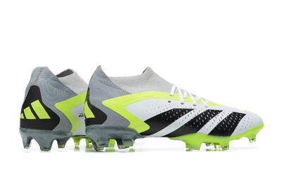 Men's Adidas Predator Accuracy.1 FG Firm Ground High-Tops Football Boots - White/Black/Yellow