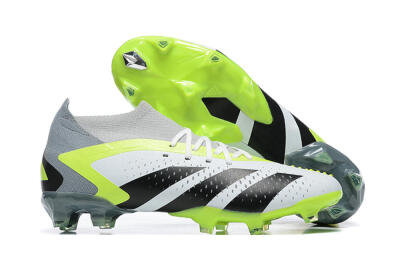 Men's Adidas Predator Accuracy.1 FG Firm Ground High-Tops Football Boots - White/Black/Yellow