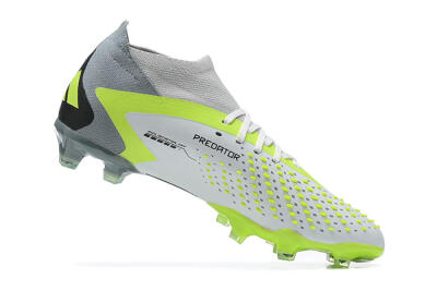 Men's Adidas Predator Accuracy.1 FG Firm Ground High-Tops Football Boots - White/Black/Yellow