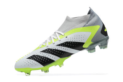Men's Adidas Predator Accuracy.1 FG Firm Ground High-Tops Football Boots - White/Black/Yellow