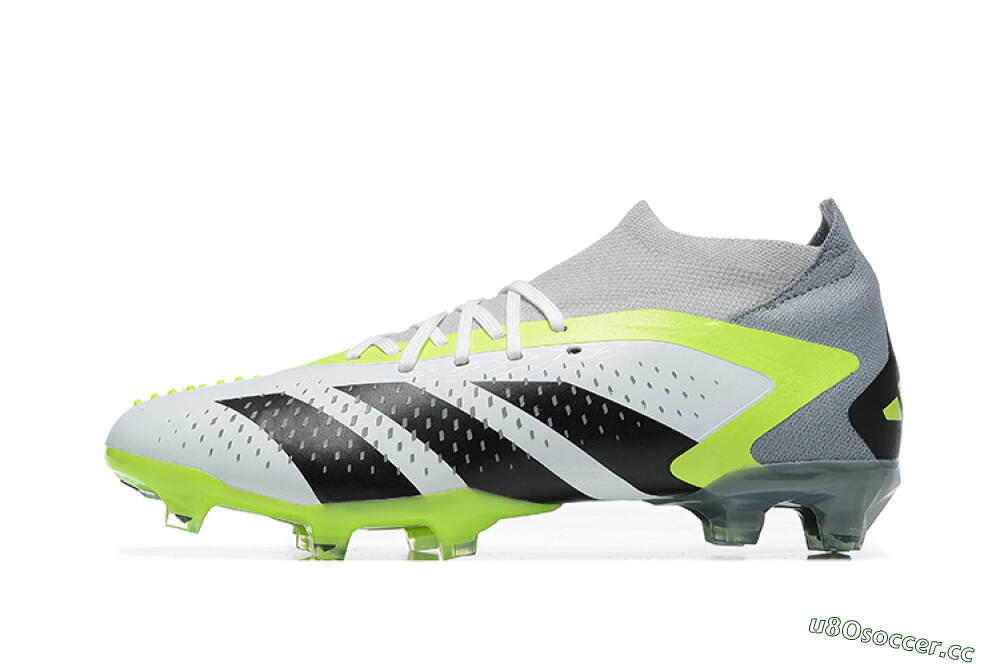 Men's Adidas Predator Accuracy.1 FG Firm Ground High-Tops Football Boots - White/Black/Yellow 0