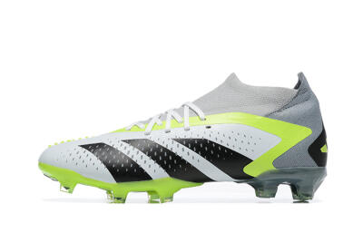 Men's Adidas Predator Accuracy.1 FG Firm Ground High-Tops Football Boots - White/Black/Yellow