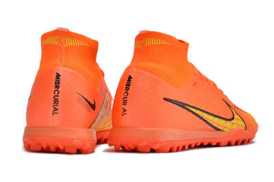 Men's Nike Air Zoom Mercurial Superfly 9 Elite TF Artificial Turf High-Tops Football Shoes - Red/Yellow