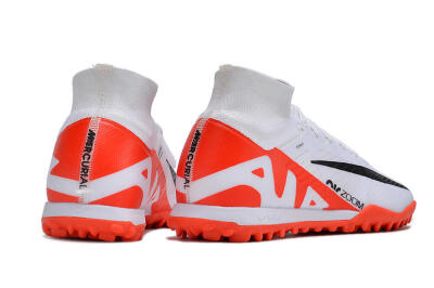 Unisex Nike Mercurial Superfly 9 Elite TF Artificial Turf High-Tops Football Shoes - White/Black/Red