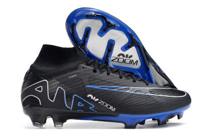 Unisex Nike Air Zoom Superfly 9 Elite SE FG Firm Ground High-Tops Football Boots - Black/Blue/White