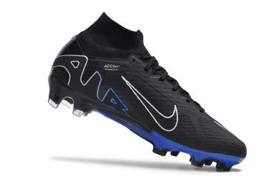 Unisex Nike Air Zoom Superfly 9 Elite SE FG Firm Ground High-Tops Football Boots - Black/Blue/White