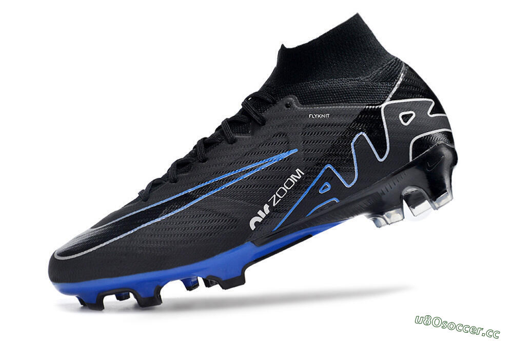 Unisex Nike Air Zoom Superfly 9 Elite SE FG Firm Ground High-Tops Football Boots - Black/Blue/White 5
