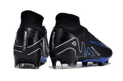 Unisex Nike Air Zoom Superfly 9 Elite SE FG Firm Ground High-Tops Football Boots - Black/Blue/White