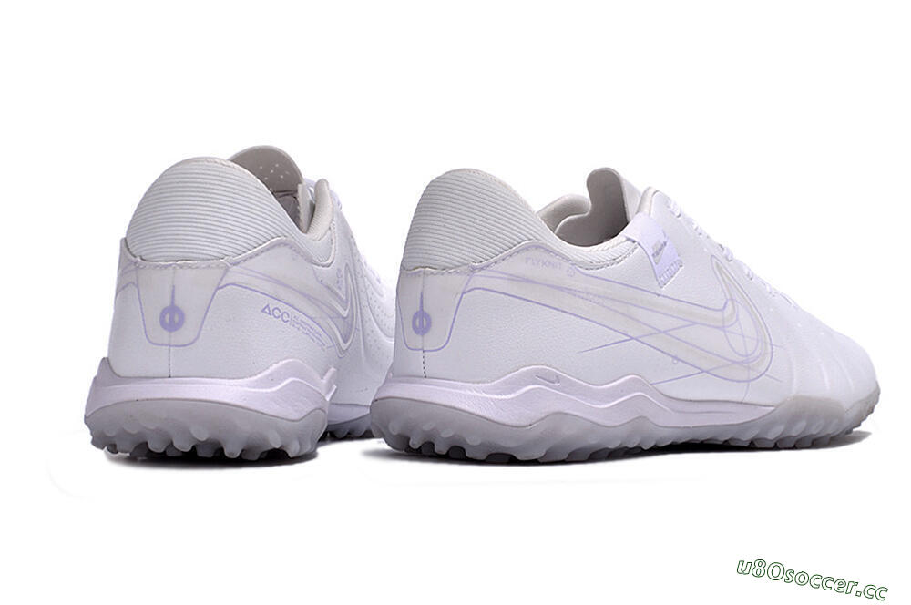 Men's Nike Tiempo Legend 10 TF Artificial Turf Low-Tops Football Shoes - White/Blue 6
