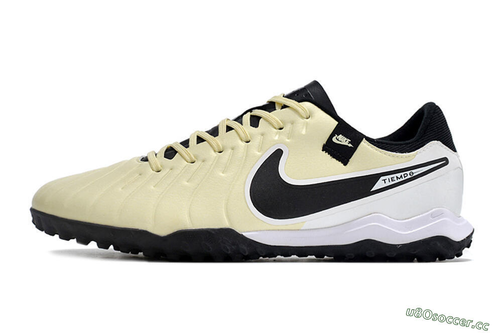 Men's Nike Tiempo Legend 10 TF Artificial Turf Low-Tops Football Shoes - Yellow/Black/White 0