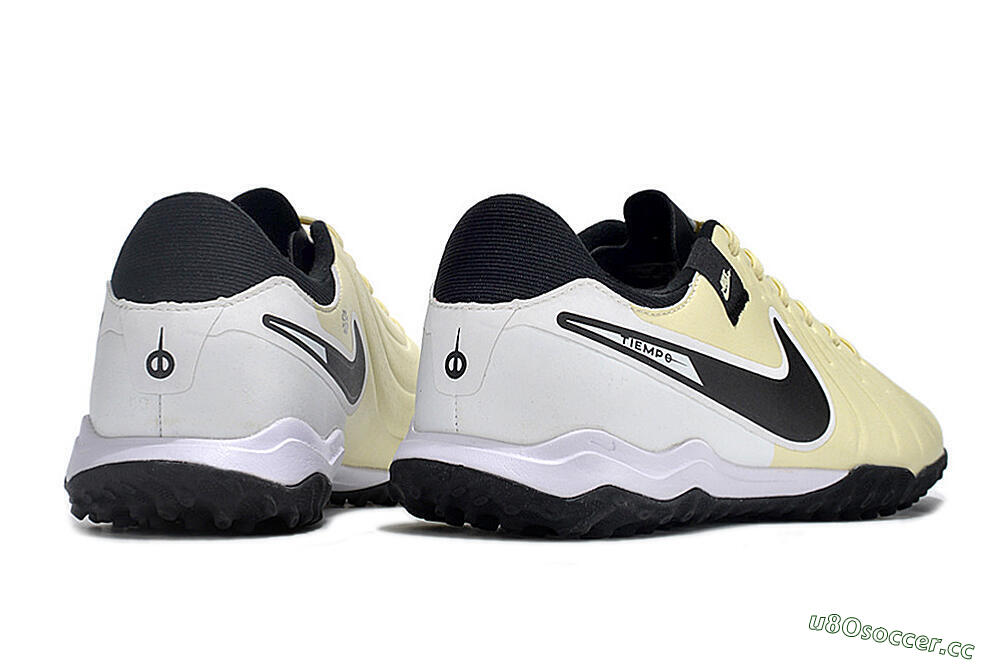 Men's Nike Tiempo Legend 10 TF Artificial Turf Low-Tops Football Shoes - Yellow/Black/White 5