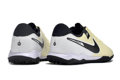 Men's Nike Tiempo Legend 10 TF Artificial Turf Low-Tops Football Shoes - Yellow/Black/White