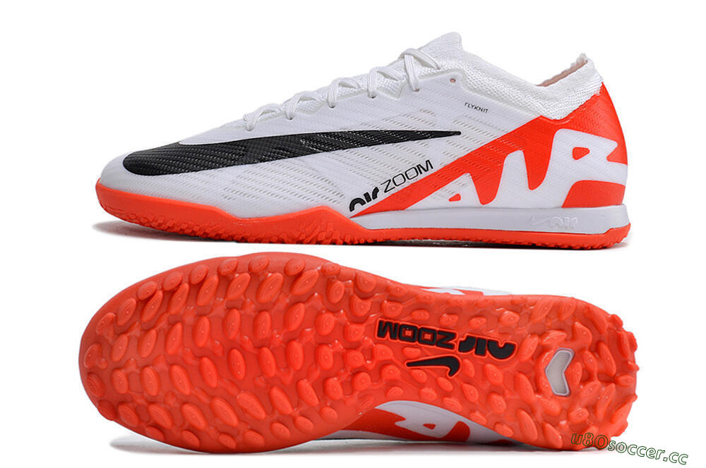 Unisex Nike Mercurial Vapor 15 Elite TF Artificial Turf Low-Tops Football Shoes - White/Black/Red 1