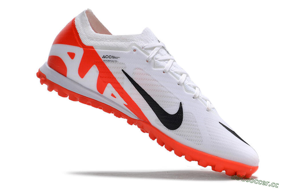 Unisex Nike Mercurial Vapor 15 Elite TF Artificial Turf Low-Tops Football Shoes - White/Black/Red 4