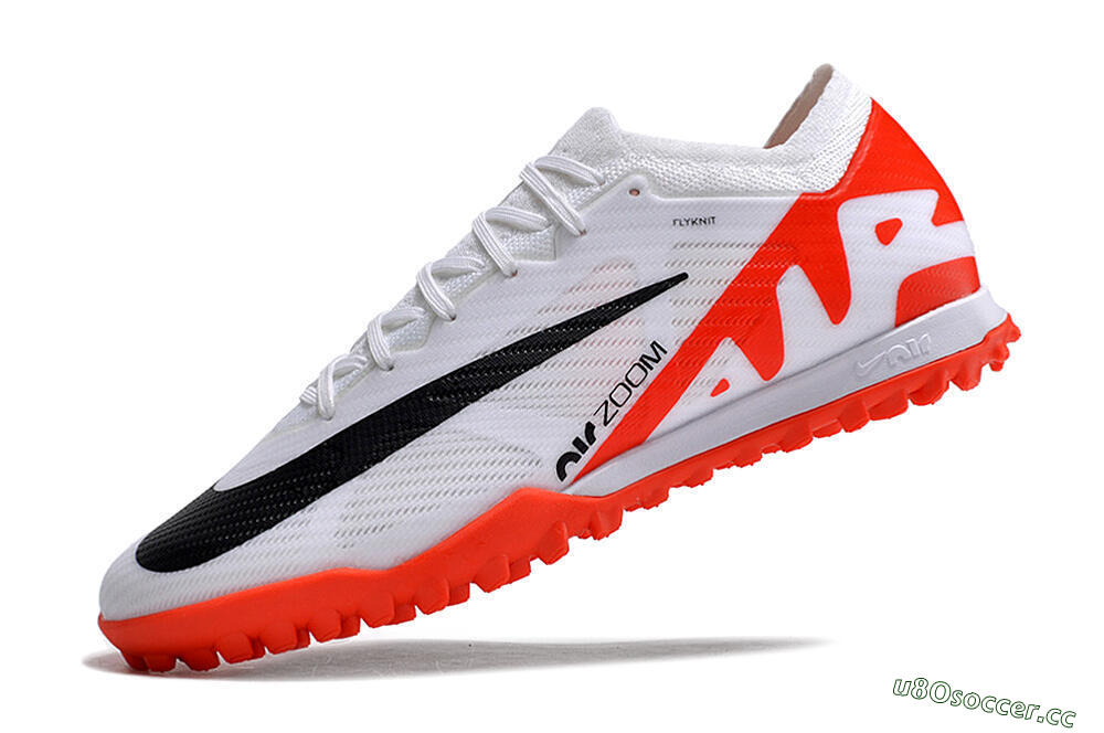 Unisex Nike Mercurial Vapor 15 Elite TF Artificial Turf Low-Tops Football Shoes - White/Black/Red 5