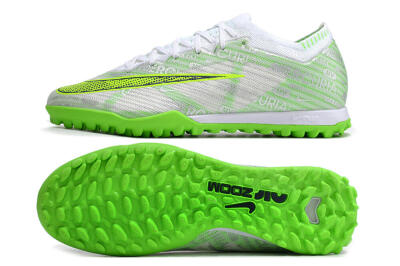 Unisex Nike Air Zoom Mercurial Vapor 15 Elite TF Artificial Turf Low-Tops Football Shoes - Green/White/Silver