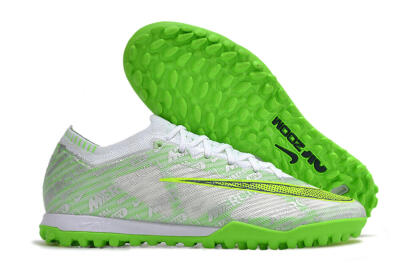 Unisex Nike Air Zoom Mercurial Vapor 15 Elite TF Artificial Turf Low-Tops Football Shoes - Green/White/Silver
