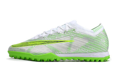 Unisex Nike Air Zoom Mercurial Vapor 15 Elite TF Artificial Turf Low-Tops Football Shoes - Green/White/Silver
