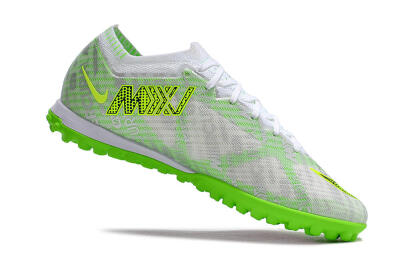 Unisex Nike Air Zoom Mercurial Vapor 15 Elite TF Artificial Turf Low-Tops Football Shoes - Green/White/Silver