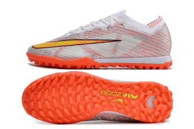Unisex Nike Air Zoom Mercurial Vapor 15 Elite TF Artificial Turf Low-Tops Football Shoes - Orange/White/Silver