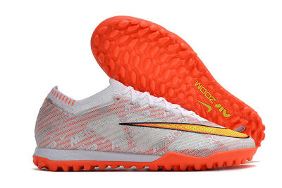 Unisex Nike Air Zoom Mercurial Vapor 15 Elite TF Artificial Turf Low-Tops Football Shoes - Orange/White/Silver