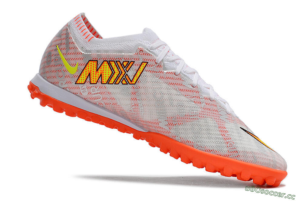 Unisex Nike Air Zoom Mercurial Vapor 15 Elite TF Artificial Turf Low-Tops Football Shoes - Orange/White/Silver 4