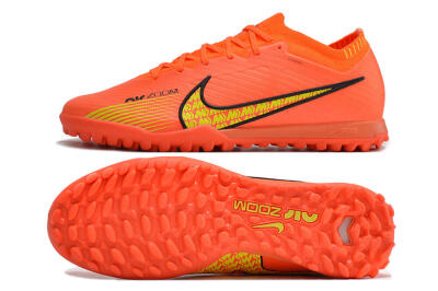 Men's Nike Air Zoom Mercurial Vapor 15 Elite TF Artificial Turf Low-Tops Football Shoes - Red/Yellow