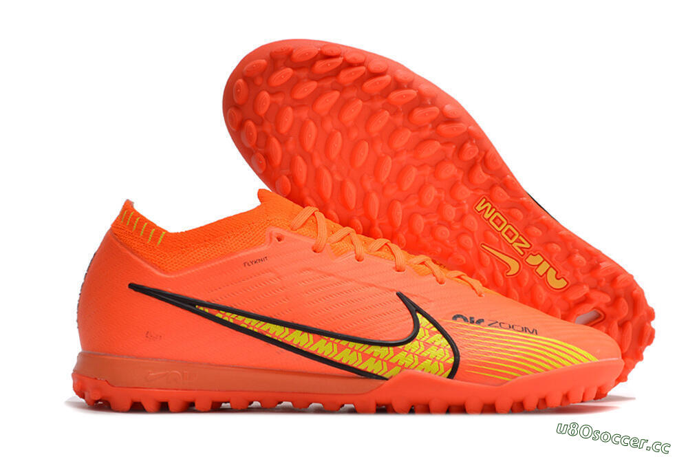 Men's Nike Air Zoom Mercurial Vapor 15 Elite TF Artificial Turf Low-Tops Football Shoes - Red/Yellow 2
