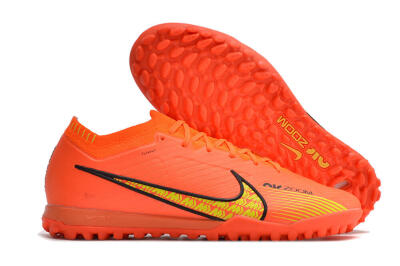 Men's Nike Air Zoom Mercurial Vapor 15 Elite TF Artificial Turf Low-Tops Football Shoes - Red/Yellow