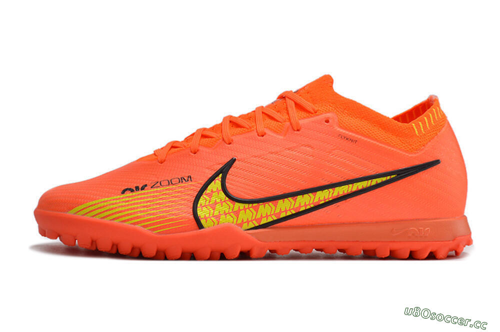 Men's Nike Air Zoom Mercurial Vapor 15 Elite TF Artificial Turf Low-Tops Football Shoes - Red/Yellow 0