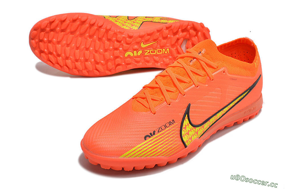 Men's Nike Air Zoom Mercurial Vapor 15 Elite TF Artificial Turf Low-Tops Football Shoes - Red/Yellow 3