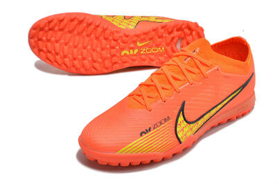 Men's Nike Air Zoom Mercurial Vapor 15 Elite TF Artificial Turf Low-Tops Football Shoes - Red/Yellow