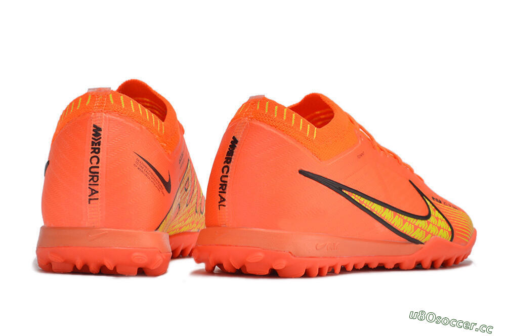 Men's Nike Air Zoom Mercurial Vapor 15 Elite TF Artificial Turf Low-Tops Football Shoes - Red/Yellow 6