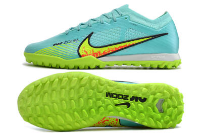 Men's Nike Air Zoom Mercurial Vapor 15 Elite TF Artificial Turf Low-Tops Football Shoes - Blue/Green