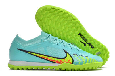 Men's Nike Air Zoom Mercurial Vapor 15 Elite TF Artificial Turf Low-Tops Football Shoes - Blue/Green