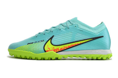 Men's Nike Air Zoom Mercurial Vapor 15 Elite TF Artificial Turf Low-Tops Football Shoes - Blue/Green