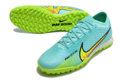 Men's Nike Air Zoom Mercurial Vapor 15 Elite TF Artificial Turf Low-Tops Football Shoes - Blue/Green