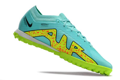 Men's Nike Air Zoom Mercurial Vapor 15 Elite TF Artificial Turf Low-Tops Football Shoes - Blue/Green