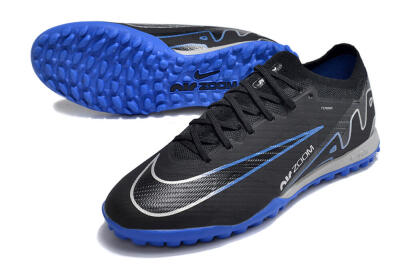 Unisex Nike Mercurial Vapor 15 Elite TF Artificial Turf Low-Tops Football Shoes - Black/Blue