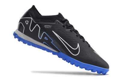 Unisex Nike Mercurial Vapor 15 Elite TF Artificial Turf Low-Tops Football Shoes - Black/Blue