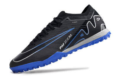 Unisex Nike Mercurial Vapor 15 Elite TF Artificial Turf Low-Tops Football Shoes - Black/Blue