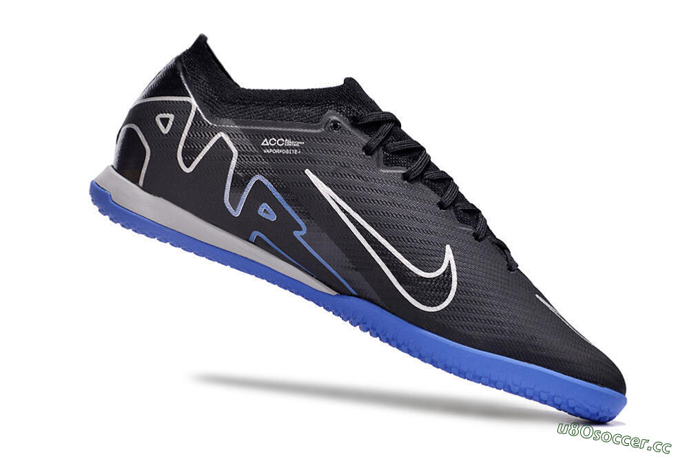 Men's Nike Air Zoom Mercurial Vapor 15 Elite IC Indoor & Futsal Low-Tops Football Shoes - Black/Blue/White 5