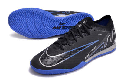 Men's Nike Air Zoom Mercurial Vapor 15 Elite IC Indoor & Futsal Low-Tops Football Shoes - Black/Blue/White