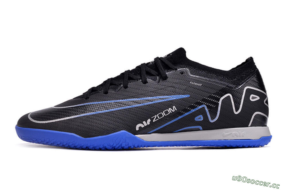 Men's Nike Air Zoom Mercurial Vapor 15 Elite IC Indoor & Futsal Low-Tops Football Shoes - Black/Blue/White 0